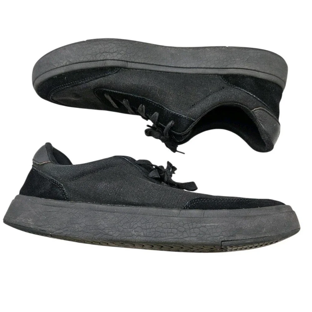 Kizik Prague Hands Free Shoes Mens 11.5 / Womens 13 Slip On Black Canvas Walking